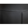 Fauteuil pivotant en cuir noir Vesper