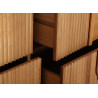 Commode bois rainuré 6 tiroirs Divine
