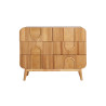 Commode bois rainuré 6 tiroirs Divine