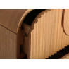 Table de chevet bois rainuré 3 tiroirs Divine
