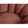 Fauteuil pivotant bouclé terracotta Amadeo
