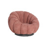 Fauteuil pivotant bouclé terracotta Amadeo