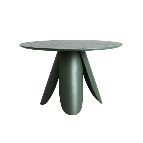 Table à manger ronde verte 120 cm Casablanca