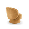 Fauteuil rotatif tissu bouclé jaune Tirian