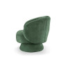 Fauteuil pivotant tissu bouclé vert Tirian