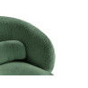 Fauteuil pivotant tissu bouclé vert Tirian