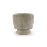Fauteuil 1 place pivotant bouclé taupe Tirian