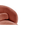Fauteuil pivotant bouclé rouille Tirian