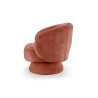 Fauteuil pivotant bouclé rouille Tirian