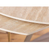 Table à manger extensible aspect travertin 130-190 cm Avarea