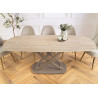 Table à manger extensible aspect travertin 130-190 cm Avarea