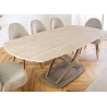 Table à manger extensible aspect travertin 130-190 cm Avarea