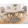 Table à manger extensible aspect travertin 130-190 cm Avarea