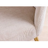 Chaises beige côtelé et pieds dorés Neyron