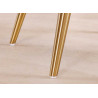 Chaises beige côtelé et pieds dorés Neyron