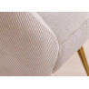 Chaises beige côtelé et pieds dorés Neyron