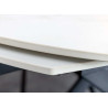 Table à manger extensible céramique marbre blanc 130-190 cm Avarea