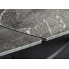 Table extensible céramique aspect marbre anthracite 130-190 cm Avarea