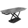 Table extensible céramique aspect marbre anthracite 130-190 cm Avarea