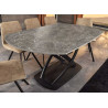 Table extensible céramique aspect marbre anthracite 130-190 cm Avarea