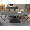 Table extensible céramique aspect marbre anthracite 130-190 cm Avarea