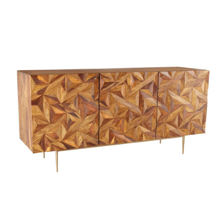 Buffet en sesham 3 portes 145 cm Eliora