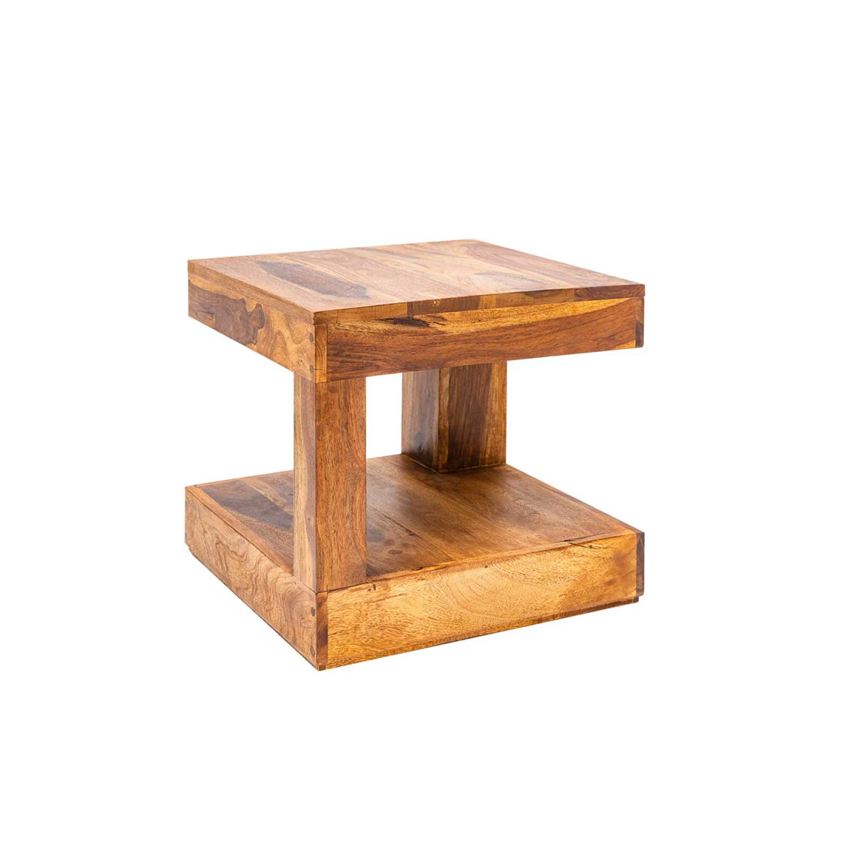 Petite table basse carrée en sesham 45 cm Sevian