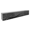 Meuble TV suspendu en manguier noir sculpté 200 cm Elno