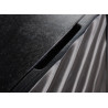 Meuble TV suspendu en manguier noir sculpté 200 cm Elno