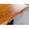 Table à manger en acacia et pieds en U Silan