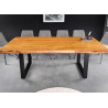 Table à manger en acacia et pieds en U Silan