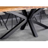 Table à manger rectangulaire acacia et pieds étoile Silan