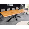 Table à manger rectangulaire acacia et pieds étoile Silan
