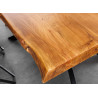 Table de repas rectangulaire acacia et pied central Silan