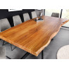 Table de repas rectangulaire acacia et pied central Silan