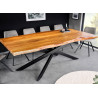 Table de repas rectangulaire acacia et pied central Silan