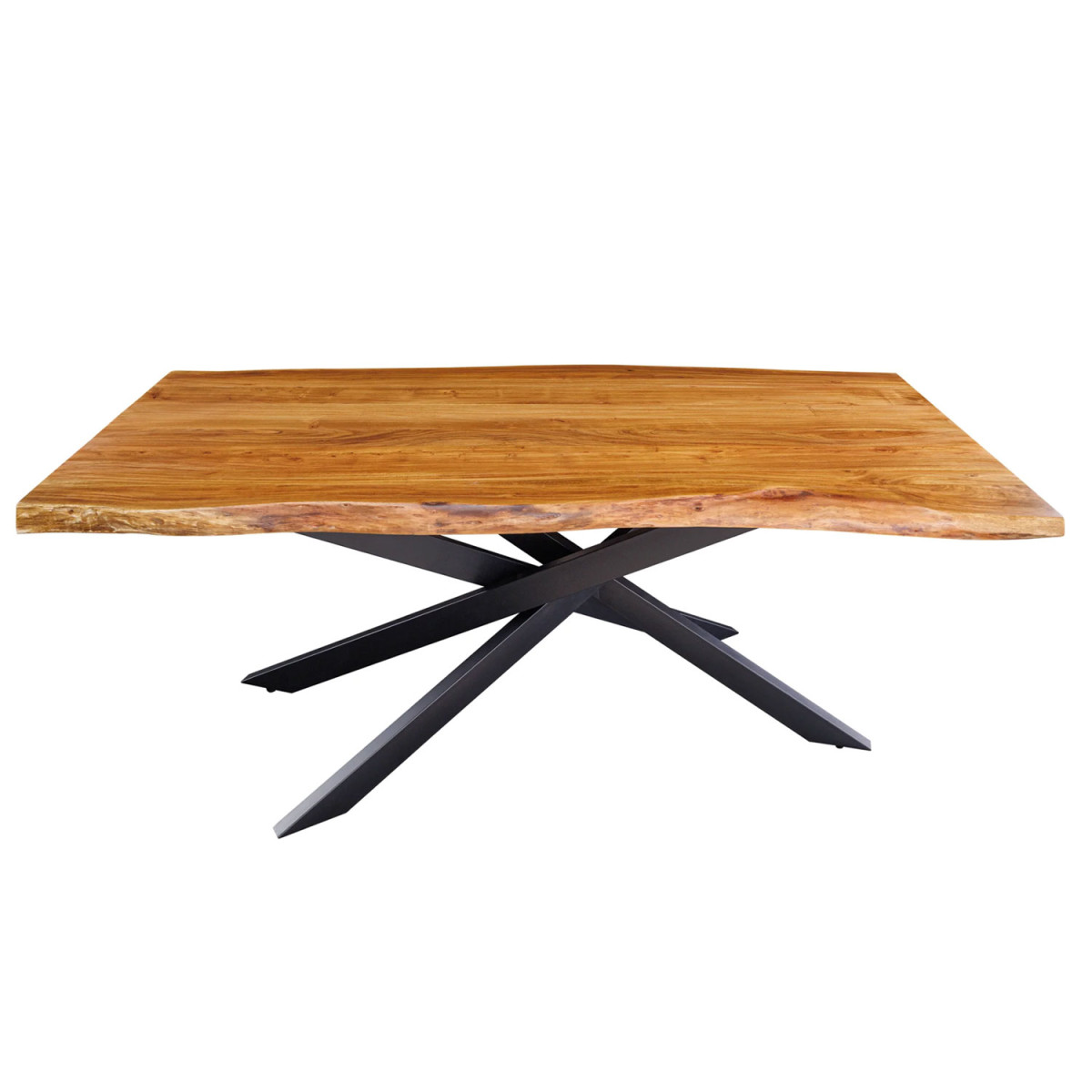 Table de repas rectangulaire acacia et pied central Silan