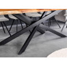 Table de repas rectangulaire acacia et pied central Silan
