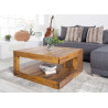 Table basse carrée en sesham 80 cm Sevian