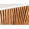 Commode en manguier 2 portes plateau marbre blanc Riven