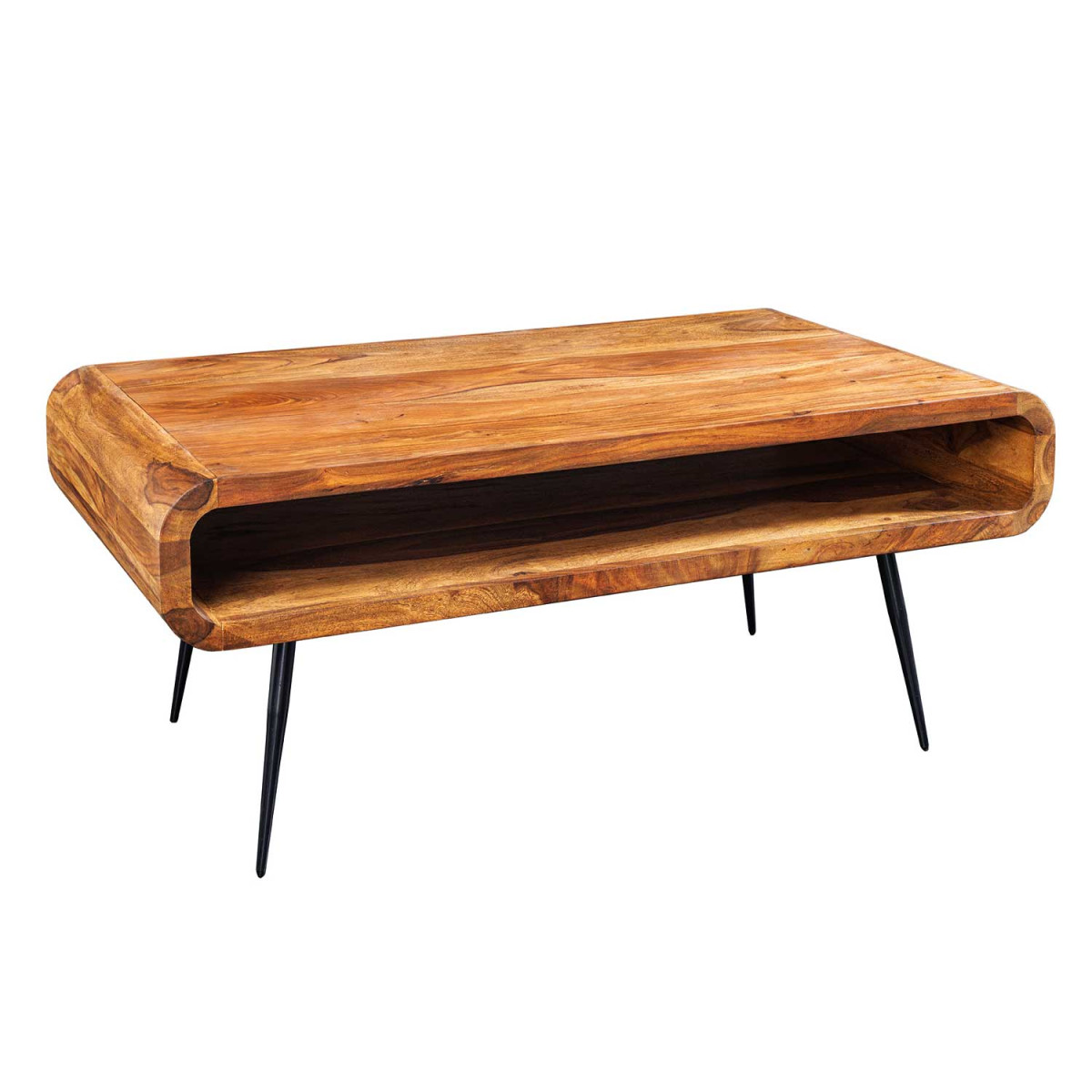 Table basse de salon en sesham 90 cm Amani