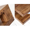Table basse rectangulaire de salon en bois massif Sevian
