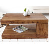 Table basse rectangulaire de salon en bois massif Sevian