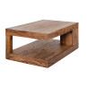Table basse rectangulaire de salon en bois massif Sevian