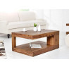 Table basse rectangulaire de salon en bois massif Sevian