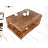 Table basse rectangulaire de salon en bois massif Sevian