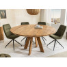 Table à manger ronde en manguier 140 cm Velina