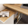 Bureau d'angle chêne et cachemire 120 cm Adrano