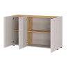 Meuble rangement bureau 3 portes chêne et cachemire Adrano