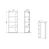 Meuble rangement 1 porte et 4 niches Adrano